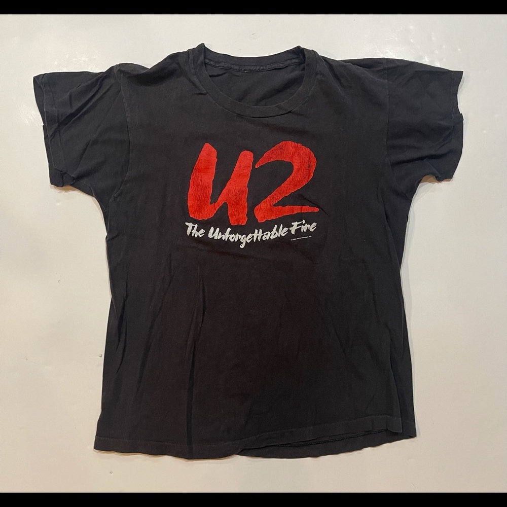 U2 The Unforgettable Fire 1985 Concert Shirt VTG